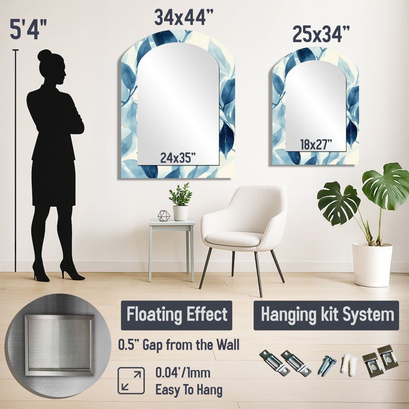 Miroir mural Minimalist, 34" x 25"