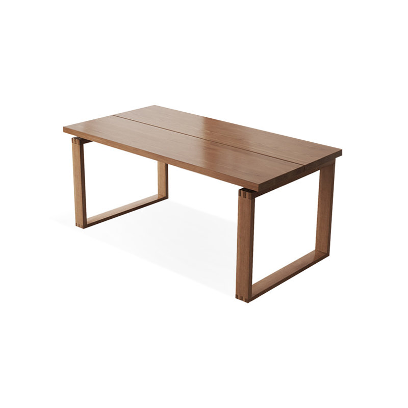 Bureau rectangulaire en bois massif noyer, H 29,53 po x l 62,99 po x P 23,62 po