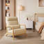 Chaise d'appoint moderne à haut dossier Mid-Century, fauteuil rembourré en bois massif avec coussin supplémentaire, chaise longue rétro pour le salon, le bureau et les petits espaces-1039071982