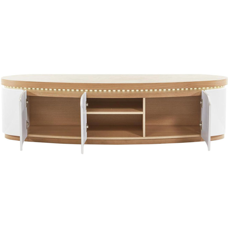 Gregg TV Stand for TVs up to 88", Beige/White