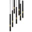 Firmin 7 - Light Black/Gold Cluster Pendant