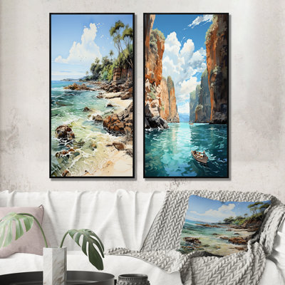 "Brise côtière thaïlandaise", 2 pièces sur toile