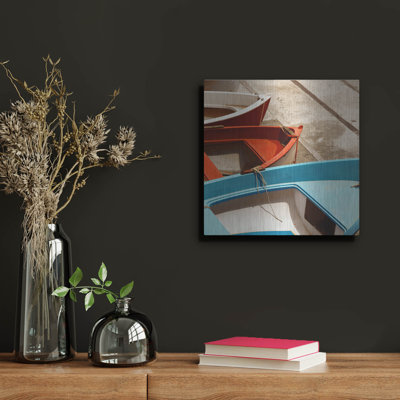 Breakwater Bay 'Colorful Boats' by Photoinc Studio, Metal Wall Art