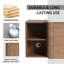 Meuble-lavabo mural 40 po avec lavabo en céramique blanche, porte à fermeture en douceur et tablettes de rangement