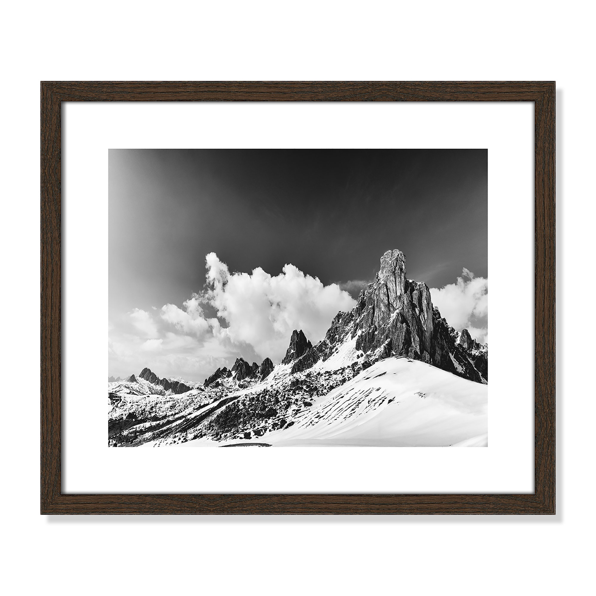 Dragon's Tail by Lars Van De Goor, 16" H x 19" W x 0.75" D, Walnut Framed