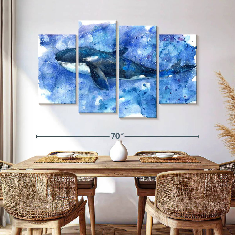 Blue Killer Whale, 42" H x 68" W
