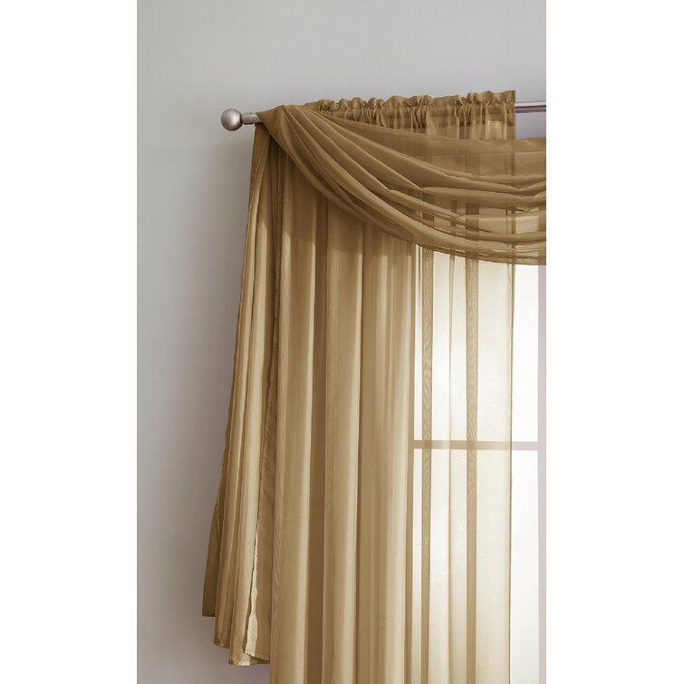 Cricklade Sheer Window Scarf Valance in 10 Colors and 4 Sizes. Great As Wedding Arch Draping Fabric, Bed Canopy or for Craft Project