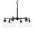 Kichler Winslow Black 6-Light Chandelier with Clear Seeded Glass Shades-1036746121