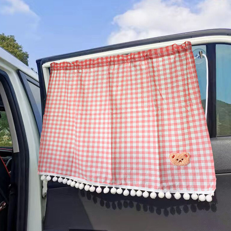 Pare-soleil de fenêtre pour enfants avec pare-étincelles de fenêtre Kondieu, Pink