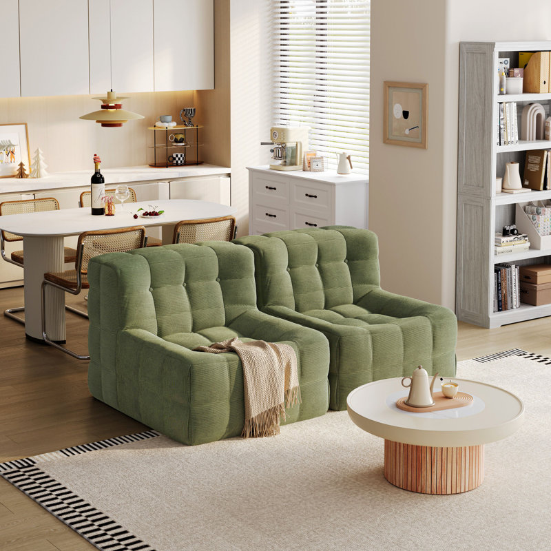 Bean Bag Chair, Green Corduroy