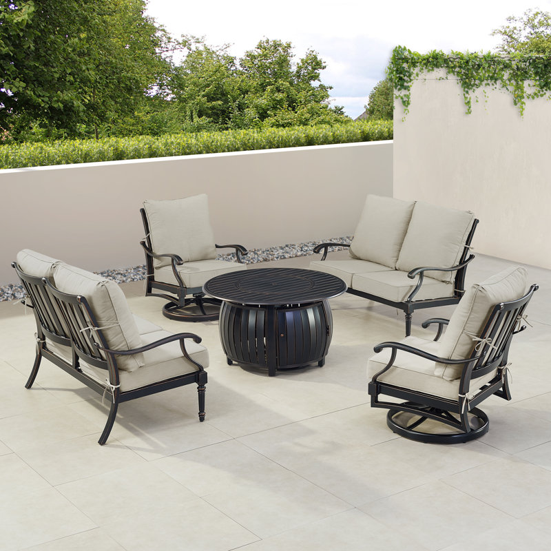 Pailynn Outdoor 6 - Piece Conversation Set, Light Gray