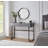 39" Mirrored Makeup Vanity Table with Stainless Steel Base, Mirrored Console Dressing Table with 2 Drawers,Versatile Desk for Bedroom and Office-248942557