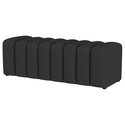 Banc rembourré capitonné en tissu Shaundrel