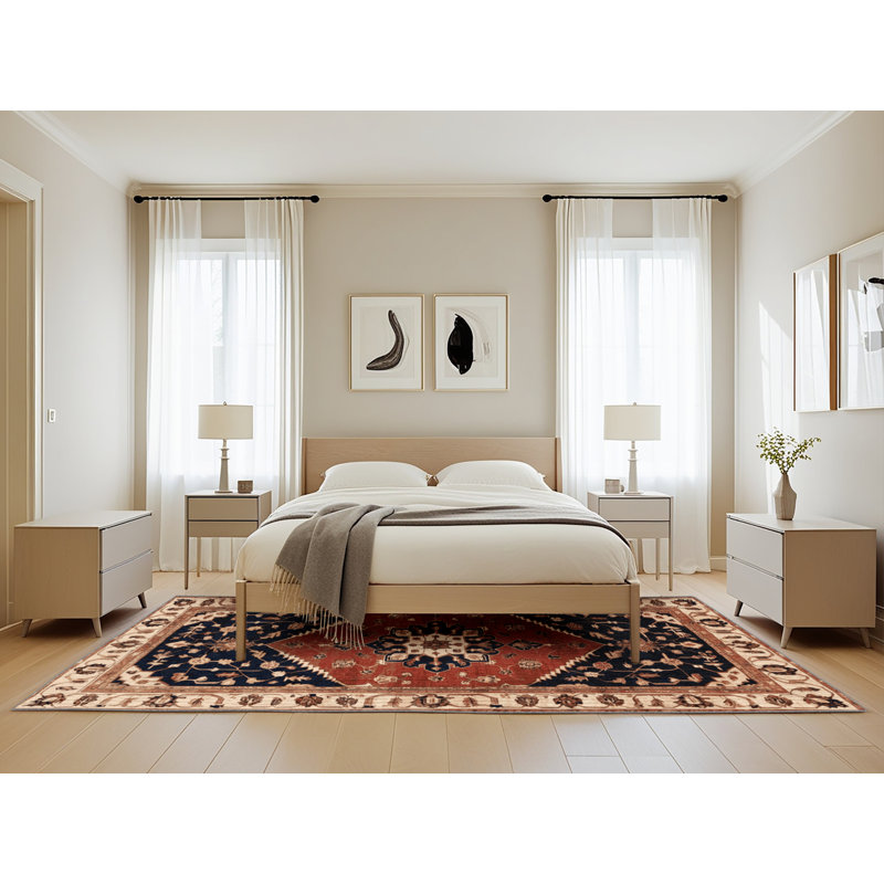 Tapis brun lavable à la machine, Rectangle de 5 pi x 8 pi