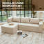 Housse de canapé modulaire moderne pour canapé modulaire en L, 2 pièces pour canapé 3 + 3 places avec taies d'oreiller