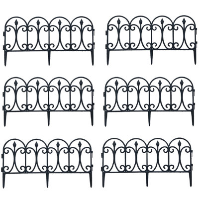 Renelso 33cm H x 60cm W Black Polyethylene Plastic Fencing