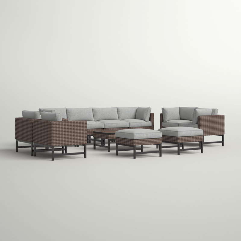 Hesse 8 - Person Modular Patio Conversation Set with Cushions