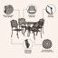 4 - Person Patio Dining Set with Square Table-1675912305