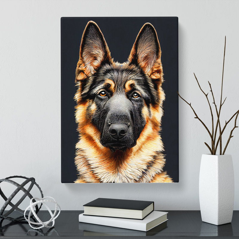 CAN-V0523-1069X German Shepherd Portrait Vol.3 - Wrapped Canvas Print, 50cm H x 35cm W x 3cm D