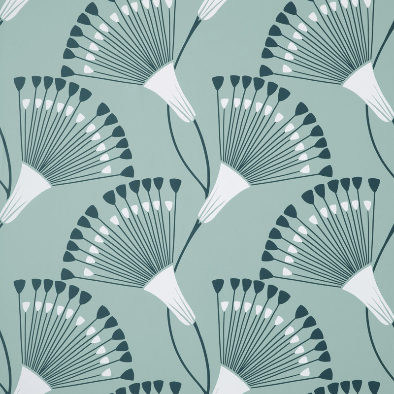 Papier peint fleurs bleu clair Wilder