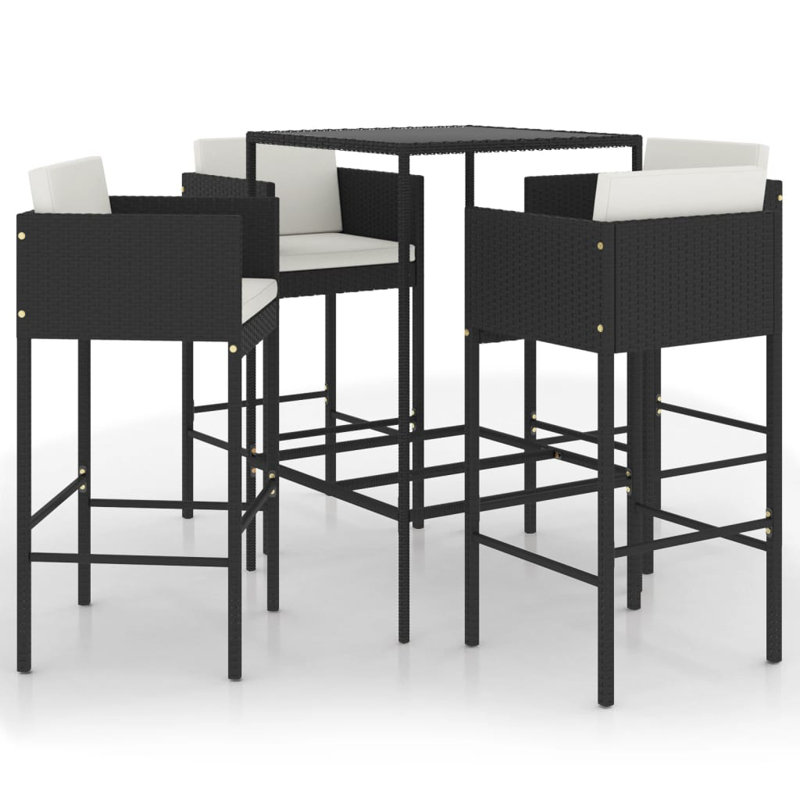 Bar Set Steel Frame Material, Black, White