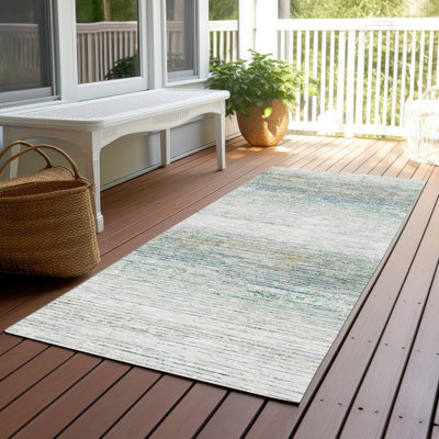 Machine Washable Indoor/Outdoor Christain ACN1269 Linen Rug