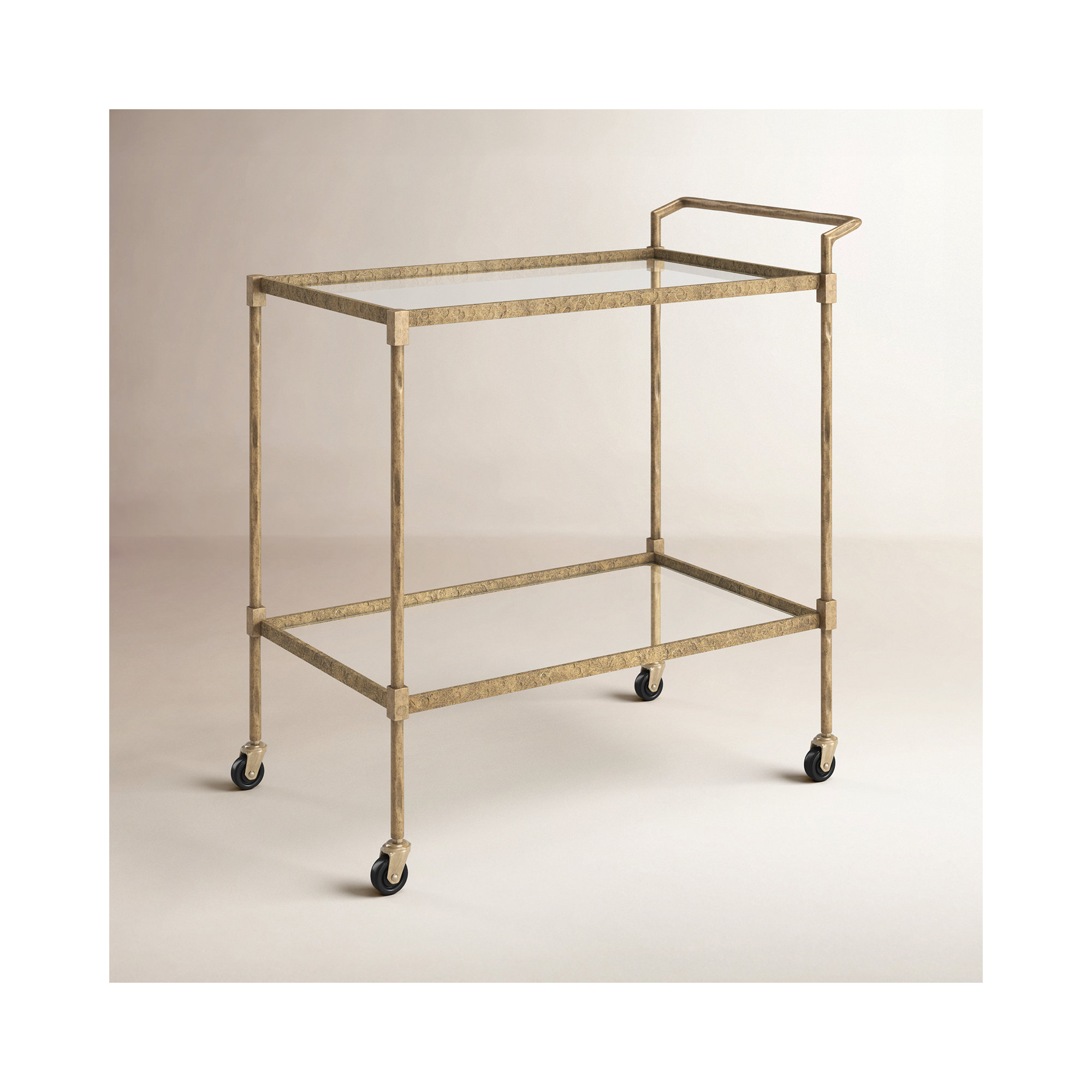 Claudia Metal And Glass Bar Cart