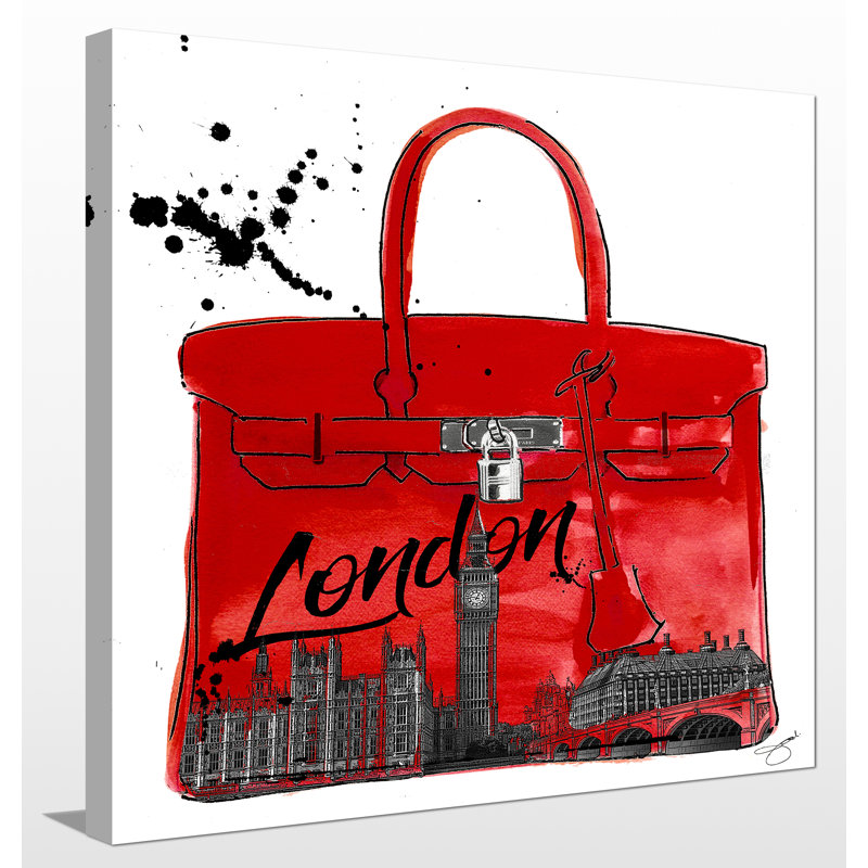 « red london », reproduction d’impression sur toile, H 18 po x l 18 po x P 1 po, Toile tendue