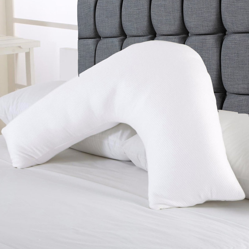 V Shaped Goose Feather and Down Pillow