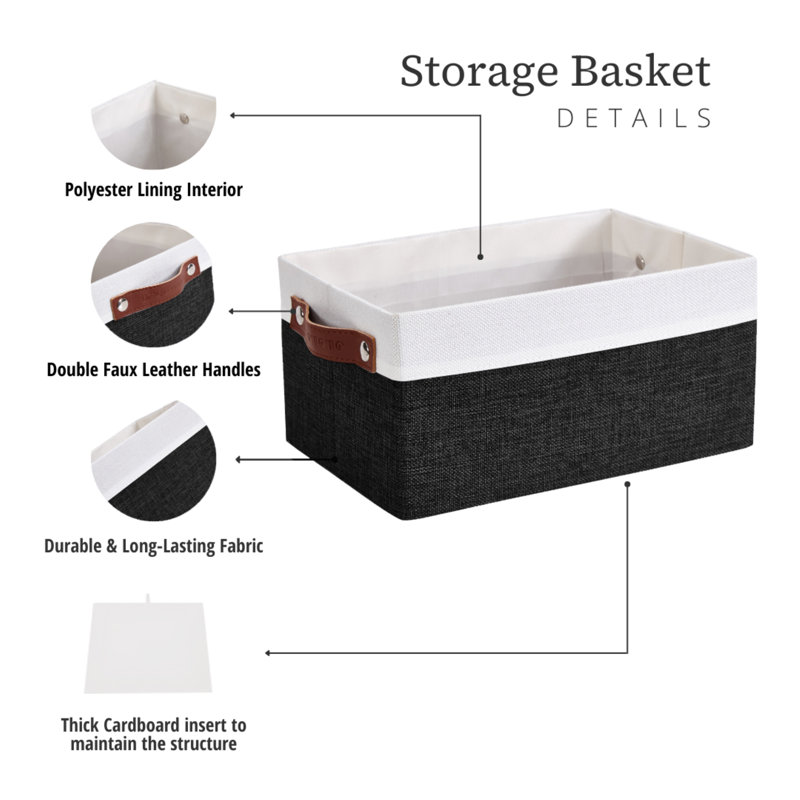 Foldable Sturdy Cationic Cardboard  Basket