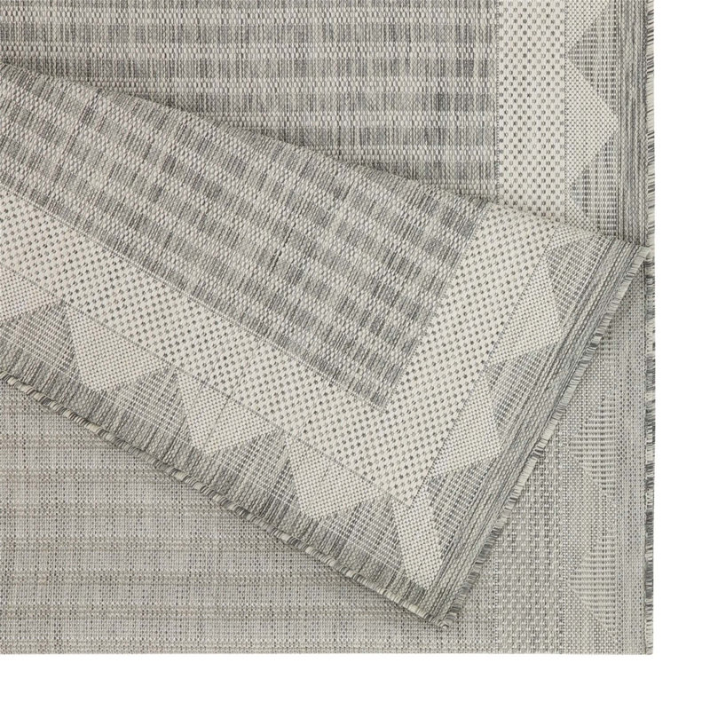 Tapis intérieur / extérieur argent Sunshine, Rectangle 7 pi 10 po x 10 pi 3 po