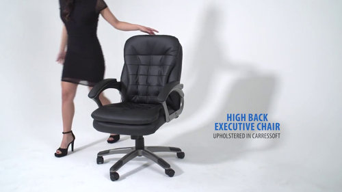 Boss B9331 Pillow-Top CaressoftPlus High-Back Executive Office Chair