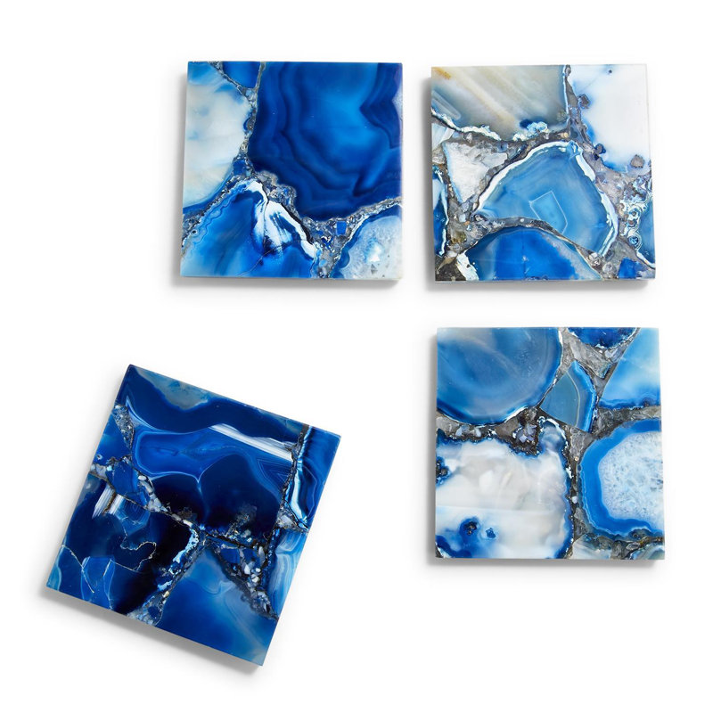 Ensemble de sous-verres carrés 4 pièces