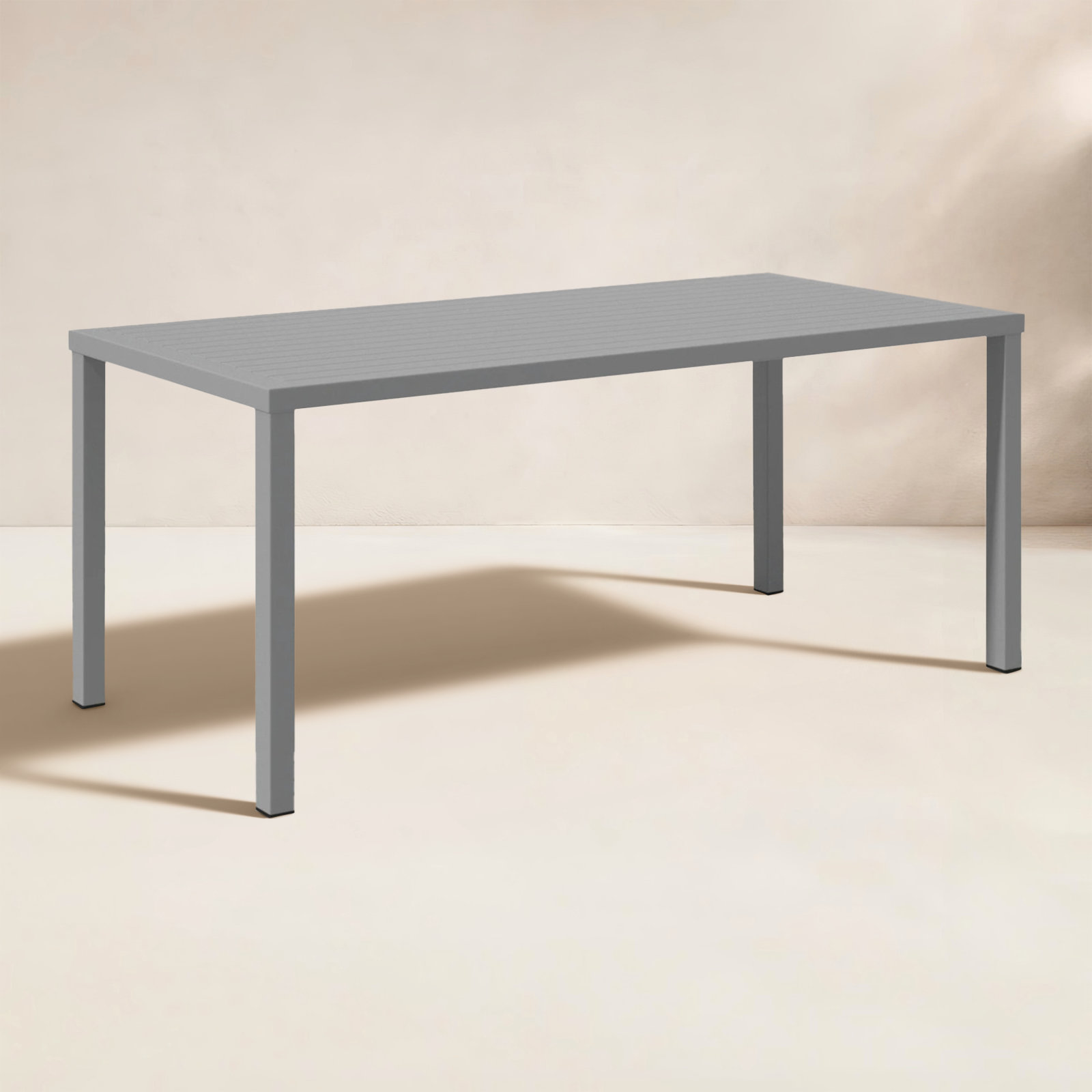 Ottie 71 " Patio Dining Table, Gray