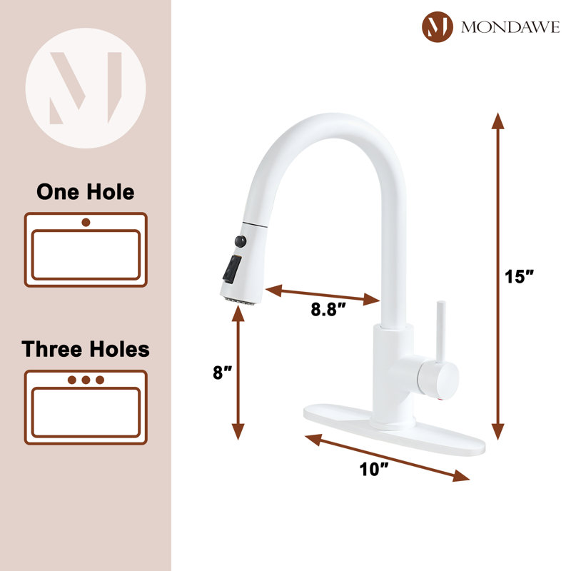Robinet de cuisine Mondawe, Blanc