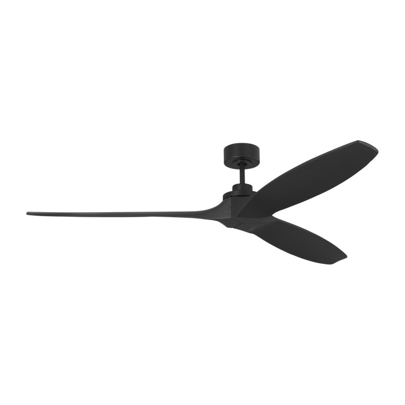  Collins Smart 70 Indoor Ceiling Fan with Threaded Downrod, Midnight Black blades and Handheld Remote, Midnight Black