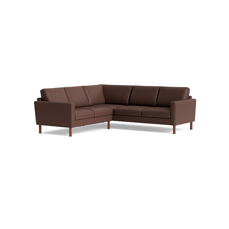 Laguna Leather Sectional, Leather - Butterscotch, Right Hand Facing