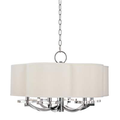 Lustre cylindrique unique et remarquable à 6 lumières Garrison