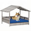 Niche pour chien en rotin avec coussin imperméable PawHut Wicker-787628740-787628746