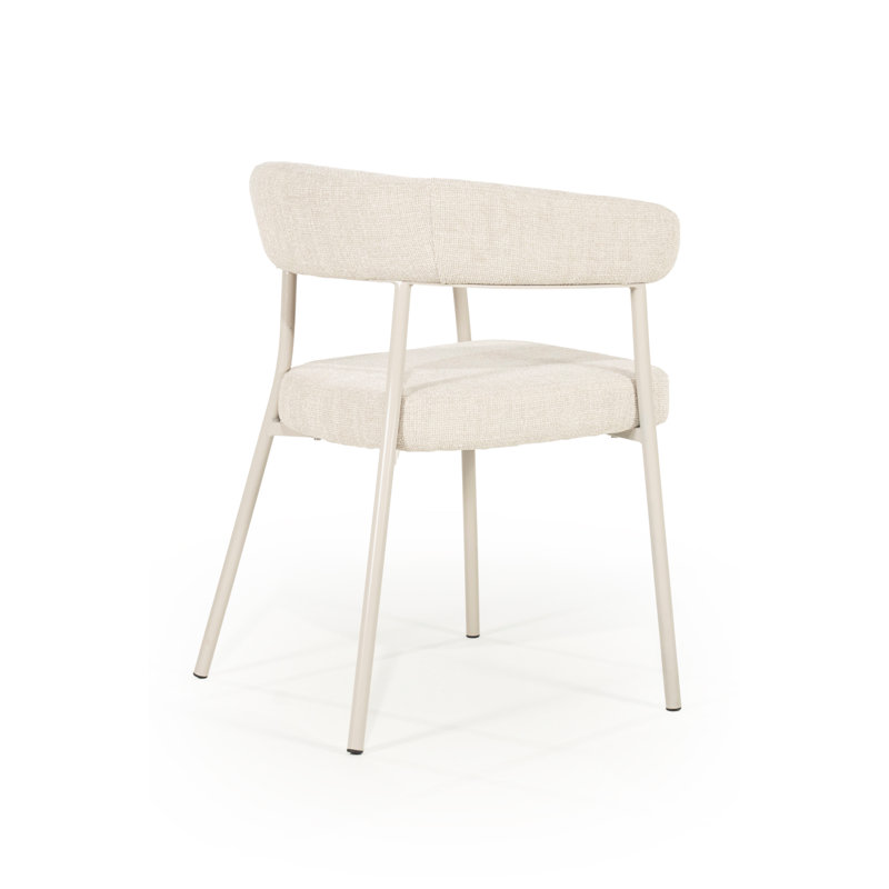 Dining Chair Upholstered Arm Chair, Beige