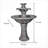 Fountains 41.7"H Antique Slate Gray Outdoor Fountain for Garden Patio Backyard Porch | Concrete / Cement | Tiered Waterfall