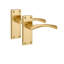 Golden Grace 6 Pairs Victorian Design Astrid Door Handle Internal Pack Antique Brass Finish - Bathroom and Lock Set with Hinges - 120mm x 40mm
