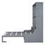Grand lit escamotable escamotable avec coussin - Grand lit armoire pliable pour chambre d'amis, studio, bureau à domicile, gris-293453098