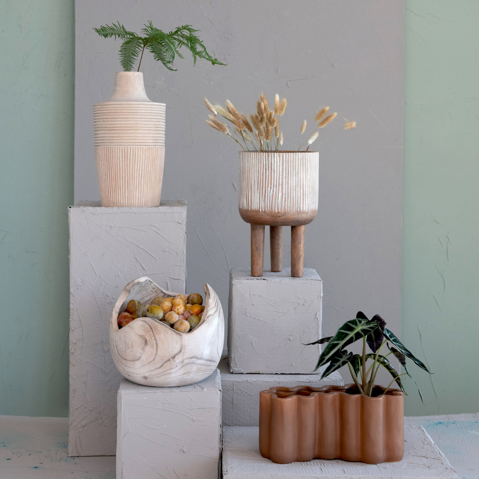 Wood Table Vase