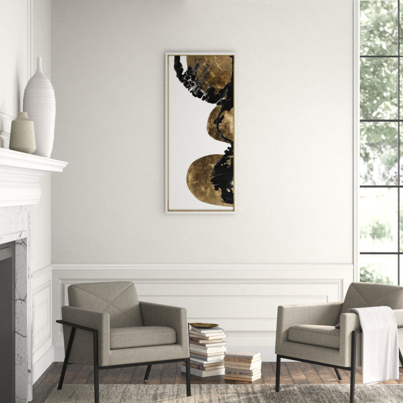 Gilded Indigo I Painting by DAWN SWEITZER, Gild Gold, 81" H x 36" W x 1.5" D