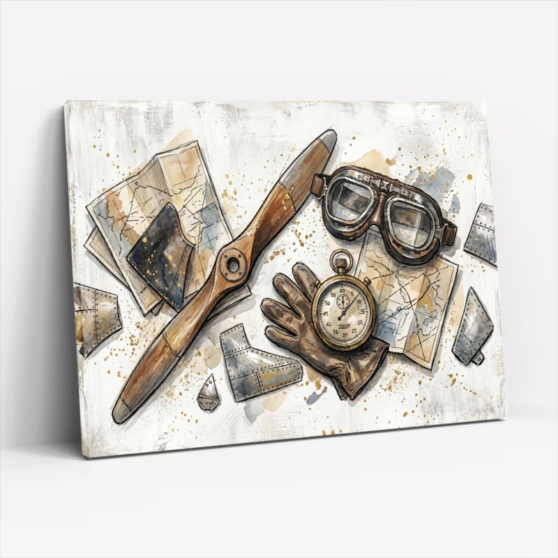 Ensemble de 1 toile murale Steampunk Adventure, 20"H x 30"W, Wrapped Canvas