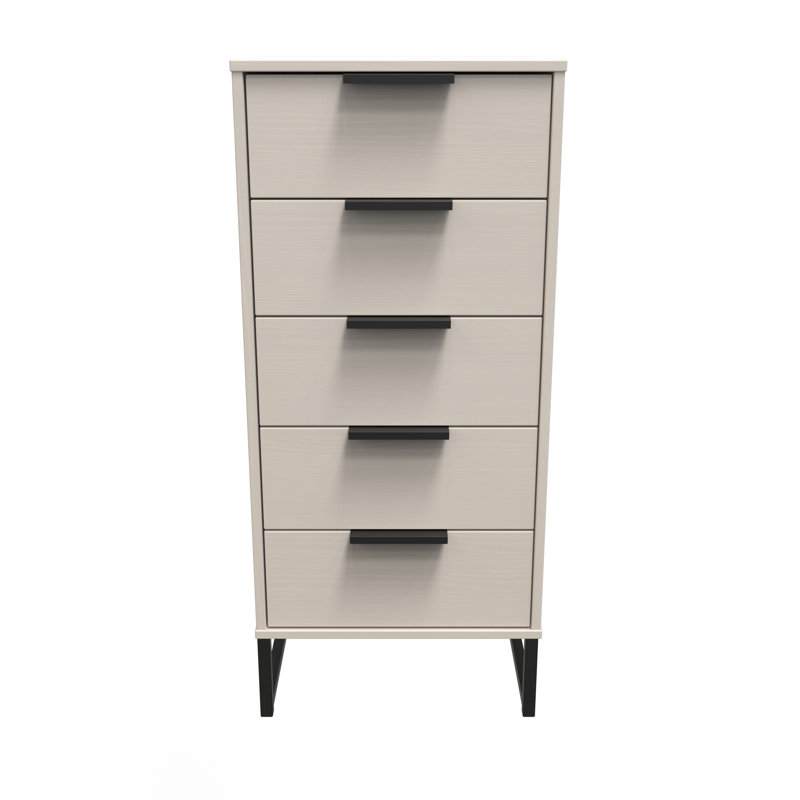 Turah 5 Drawer Bedside Cabinet (Ready Assembled), Kashmir Ash
