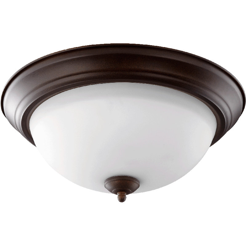 Plafonnier encastré pour cuve simple 15,5 po 3 lumières Hoff, Bronze huilé