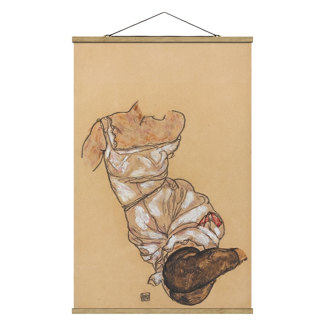 Wandbild Female Torso in Underwear von Egon Schiele