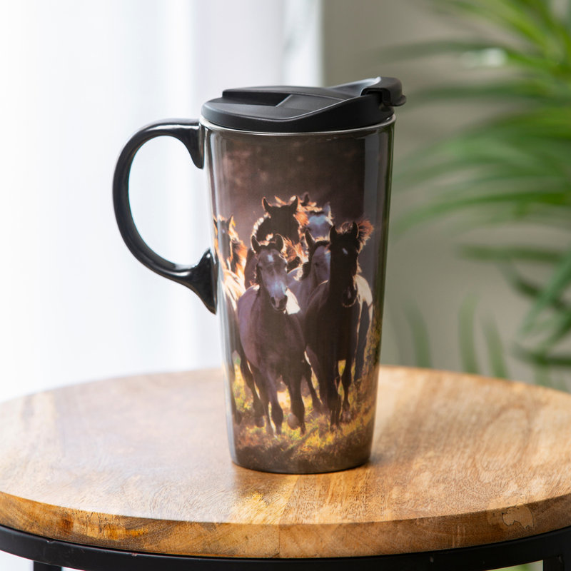 17 oz. Tasse de voyage en céramique